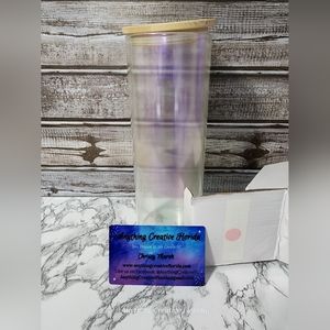 25 oz Glass Iridescent Tumbler